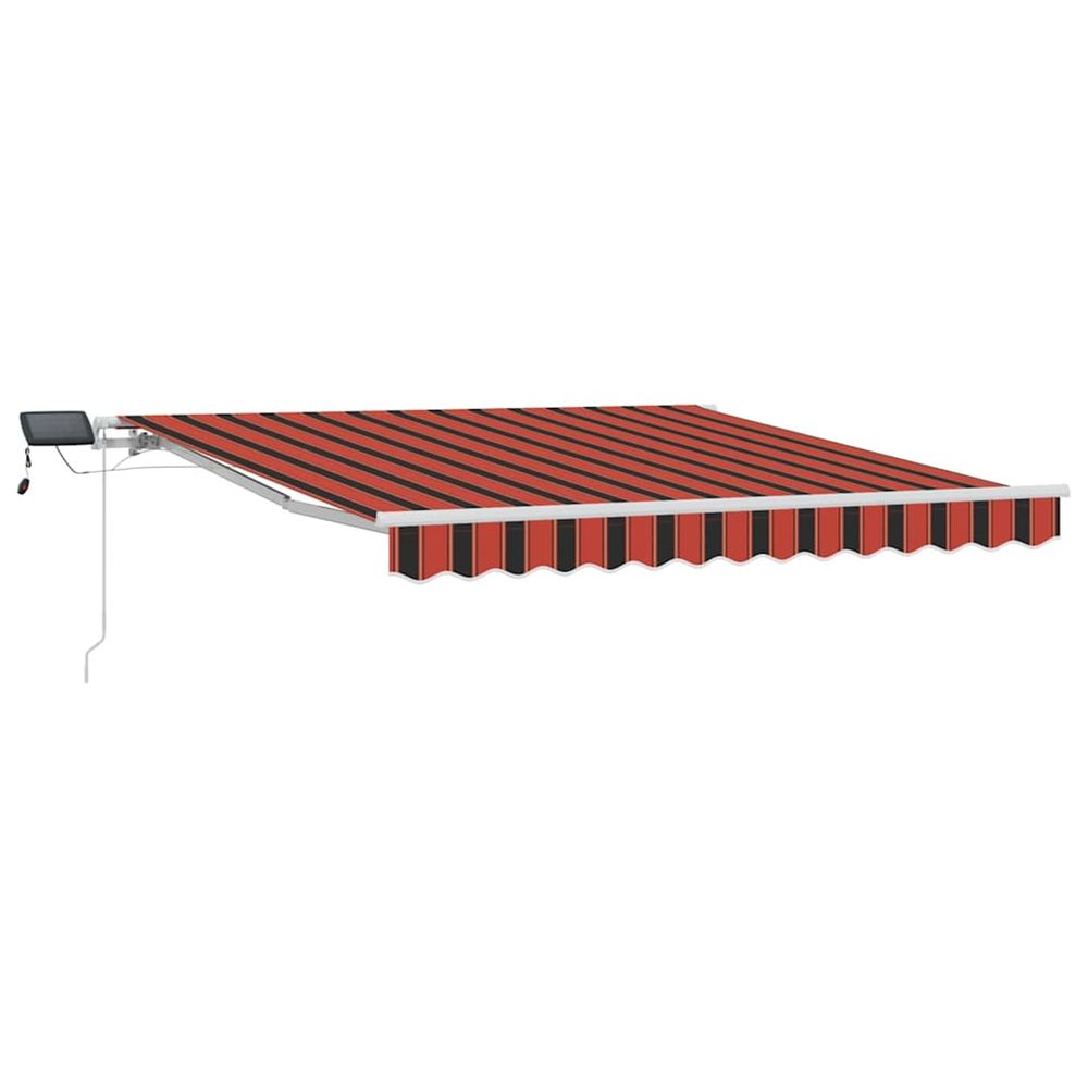 Auvent rétractable orange et marron 300 x 250 cm