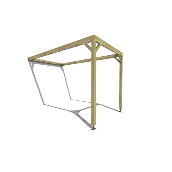 Pergola bois • 2m x 4m • adossée • cadre simple • livraison comprise