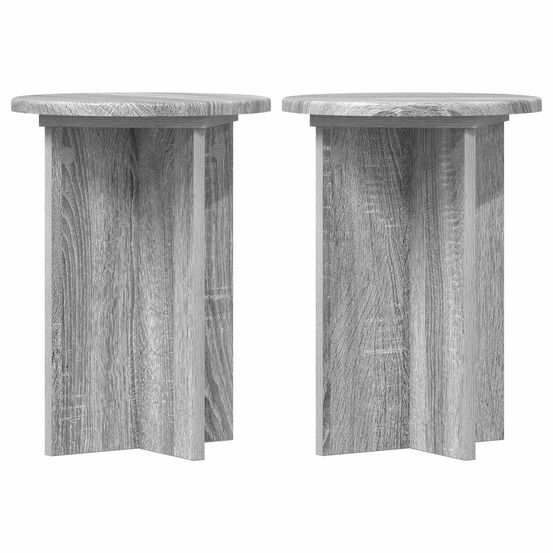 Support de plante 2 pièces sonoma gris ø29,5 x 40 cm