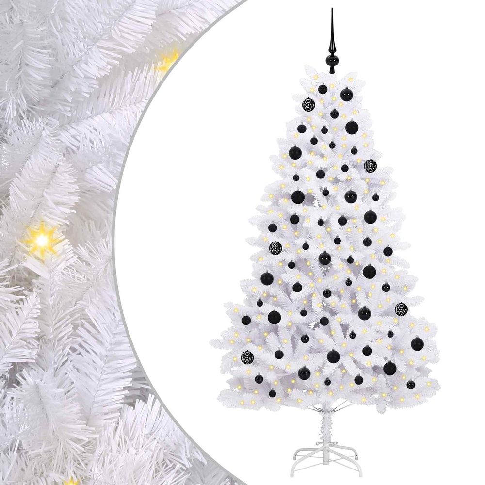 Sapin de noël artificiel à branches articulées blanc 180 cm