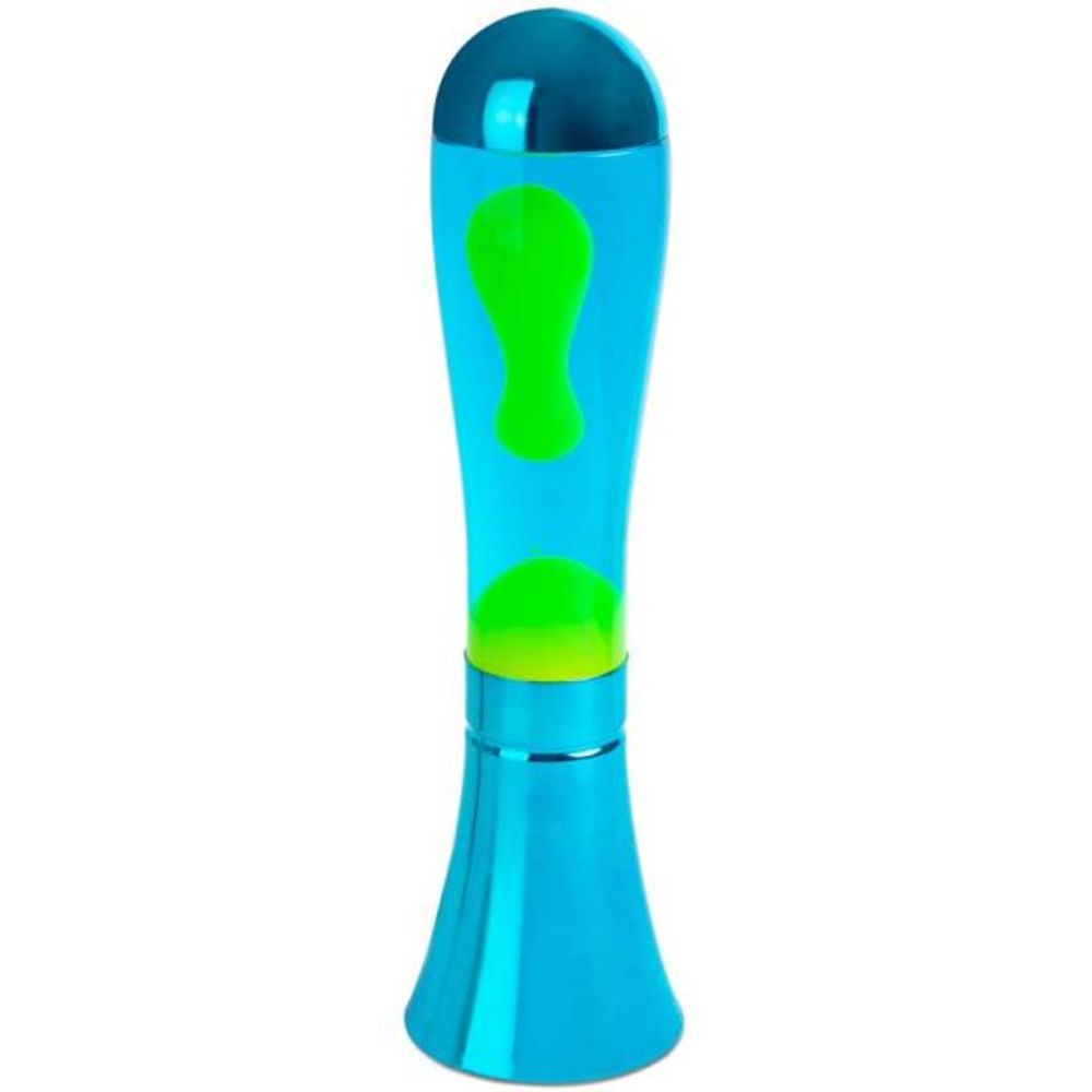 Lampe à poser en aluminium et verre magma bleu