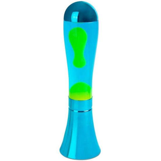 Lampe à poser en aluminium et verre magma bleu