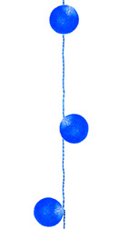 Guirlande boule velours bleu-3,40m