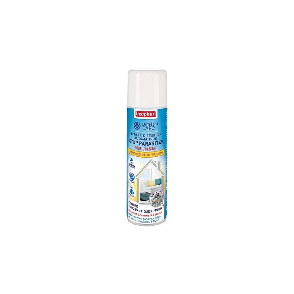 Dimethicare stop parasite spray&diffuseur habitat - beaphar 250 ml