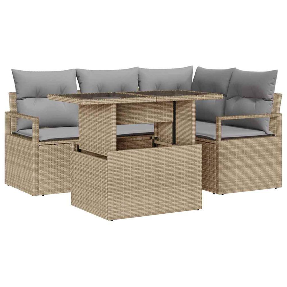 Ensemble de canapé de jardin 5 pc 4-nombre de places