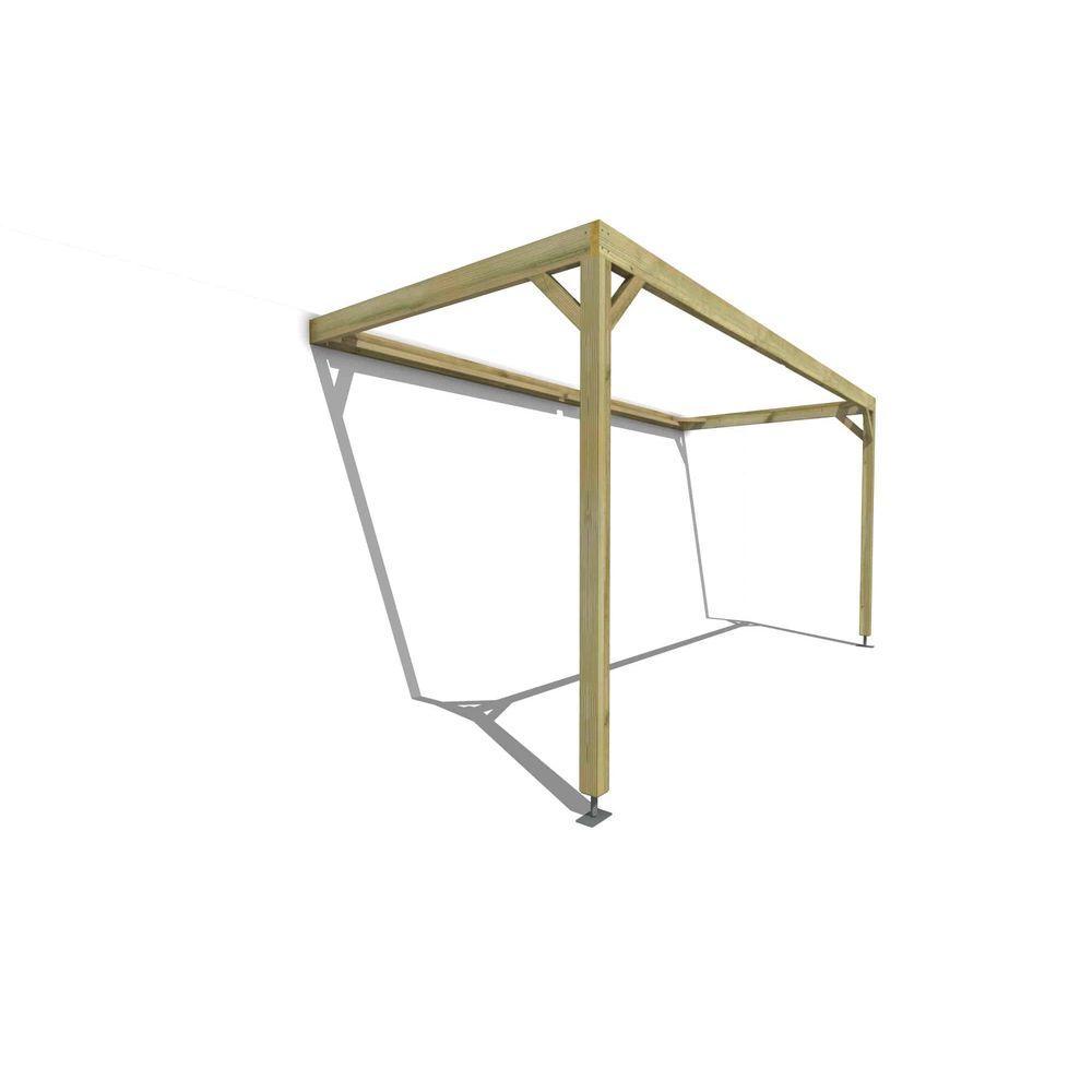 Pergola bois • 5m x 2m • adossée • cadre simple • livraison comprise