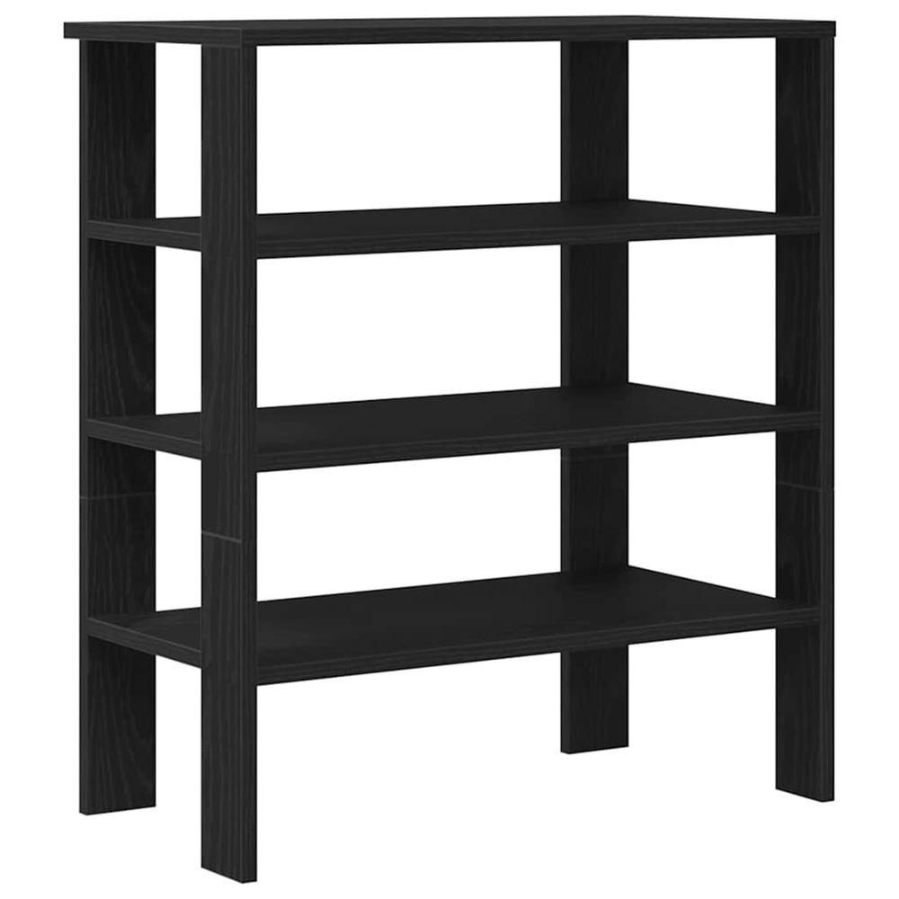 Étagère à chaussures noir 61x32x70 cm bois d'ingénierie