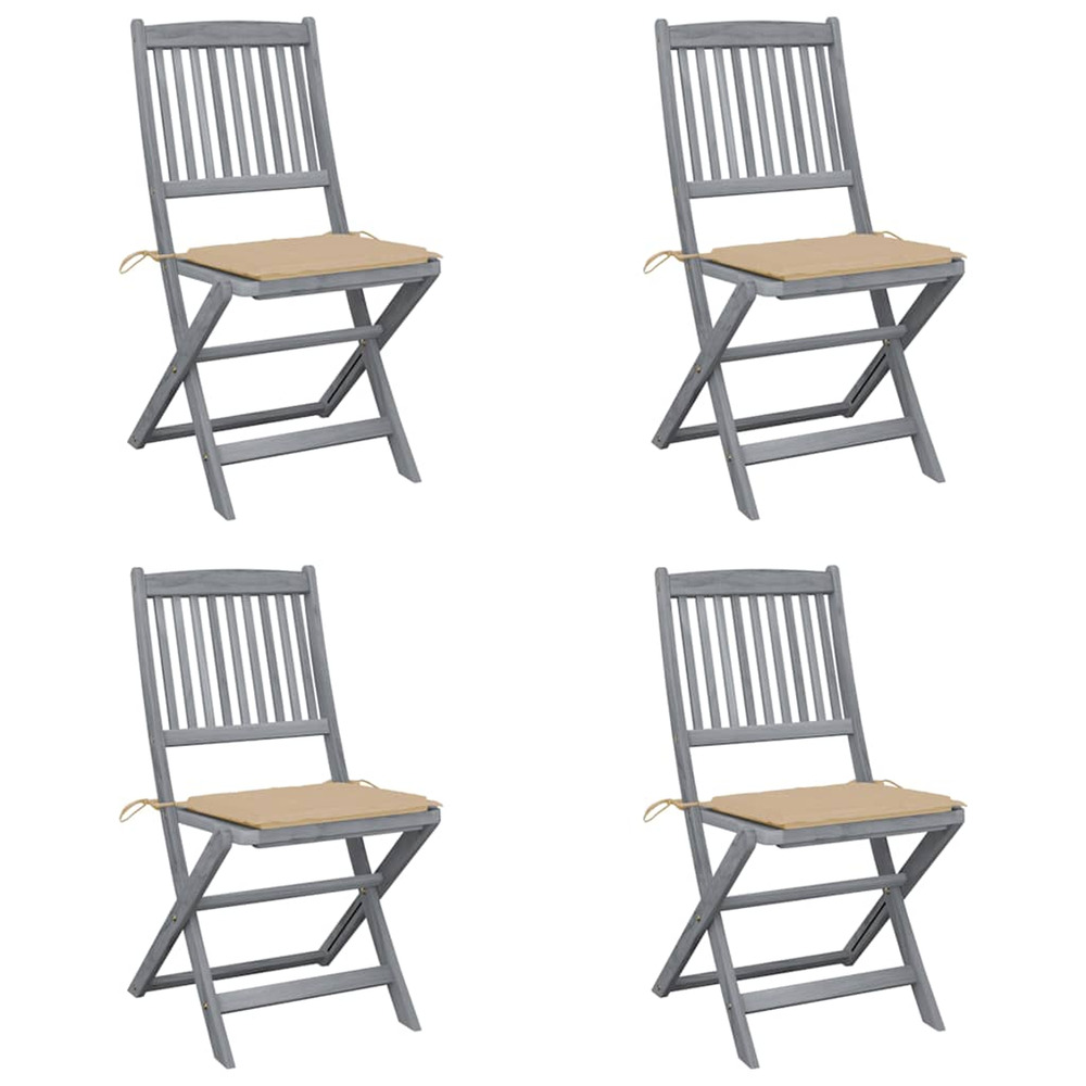 Chaises pliables d'extÃ©rieur 4 pcs