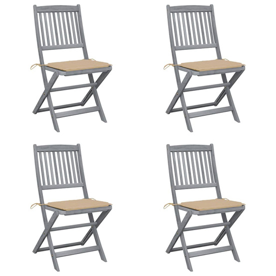 Chaises pliables d'extérieur 4 pcs