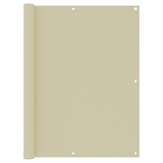 Écran de balcon brise pare vue protection confidentialité 120 x 400 cm tissu oxford crème