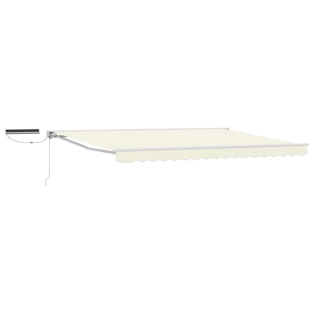 Auvent rétractable électrique crème et blanc 4 x 2 m