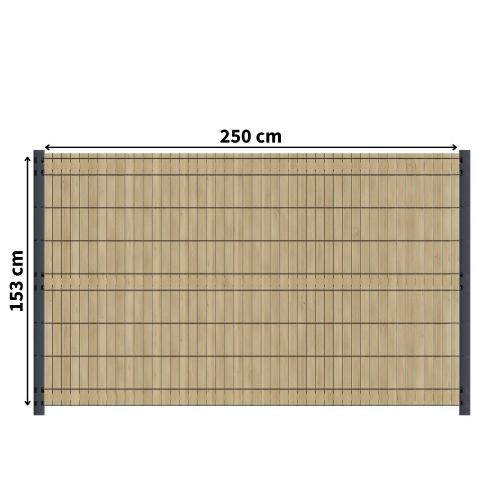 Kit occultation bois - l2,5 x h1,53m - epicea - autoclave - protege contre insecte & champignons - pose facile et rapide