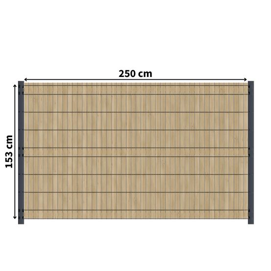 Kit occultation bois - l2,5 x h1,53m - epicea - autoclave - protege contre insecte & champignons - pose facile et rapide
