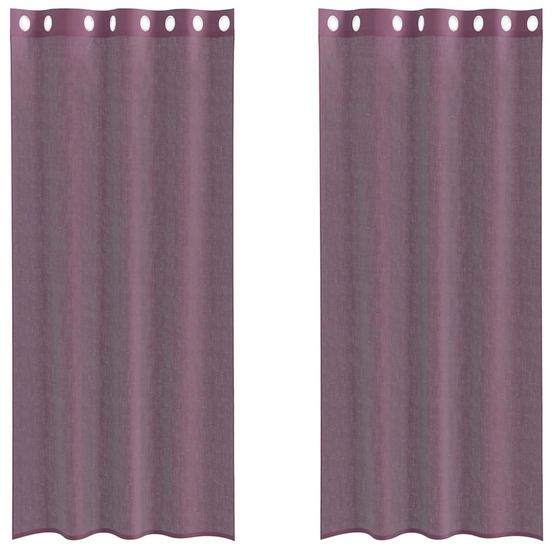 Rideaux en voile avec œillets 2 pcs violet 140x245 cm