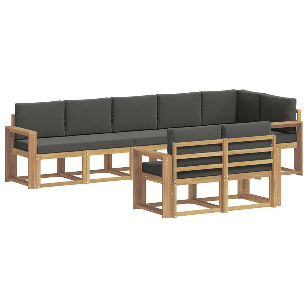 Ensemble de canapés d'extérieur 8 pc blanc et anthracite