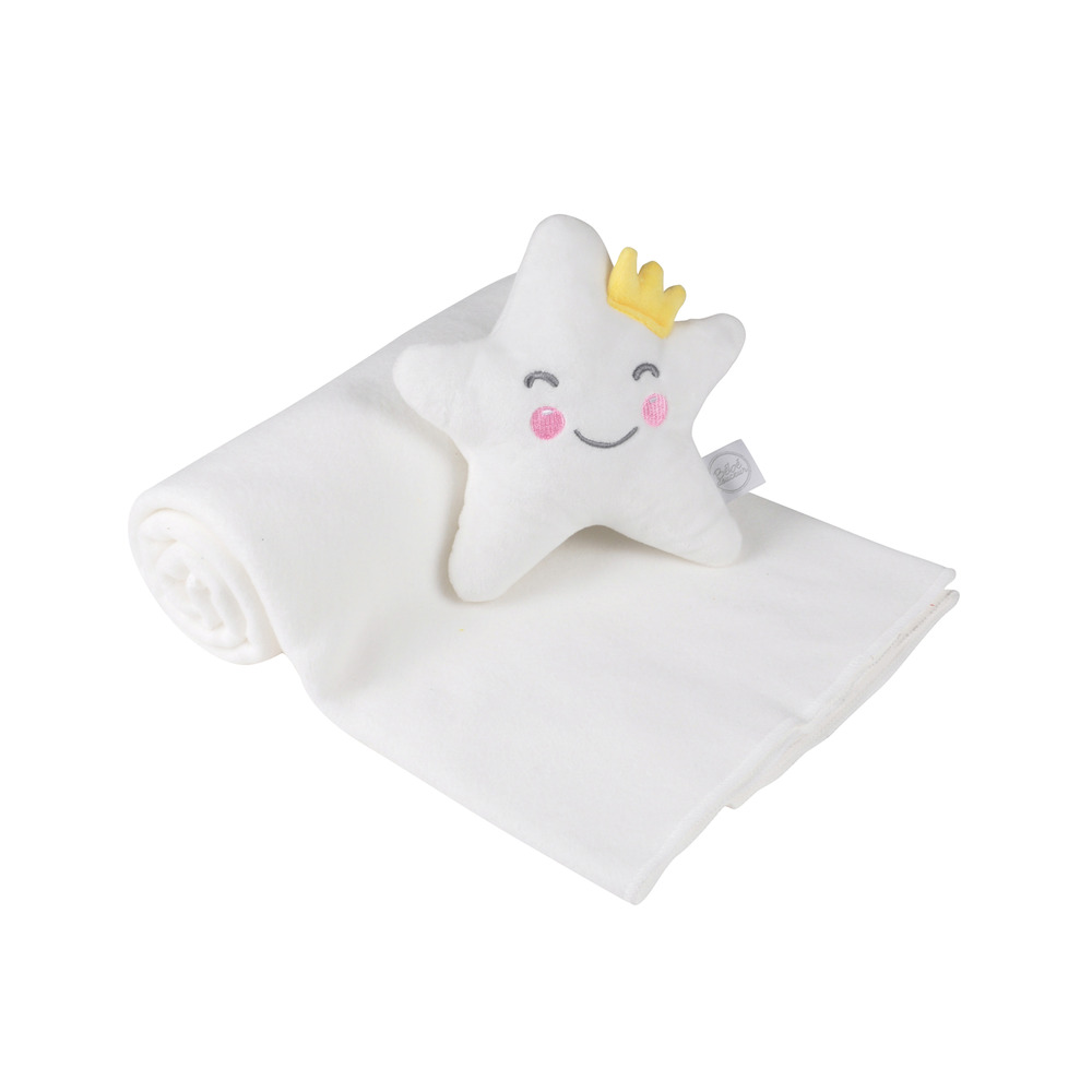 Plaid bebe avec son doudou etoile