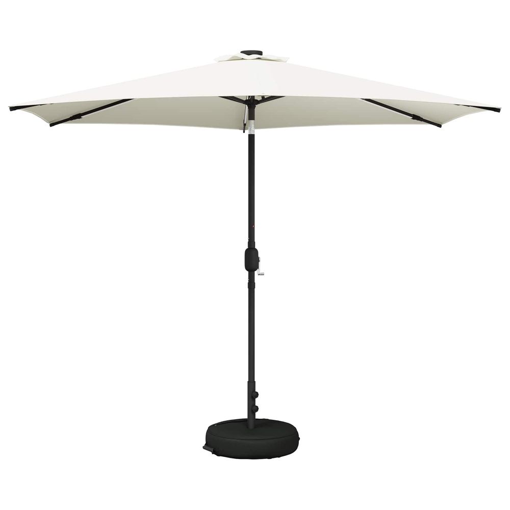 Parasol de jardin avec lumières led et base 300 x 300 cm