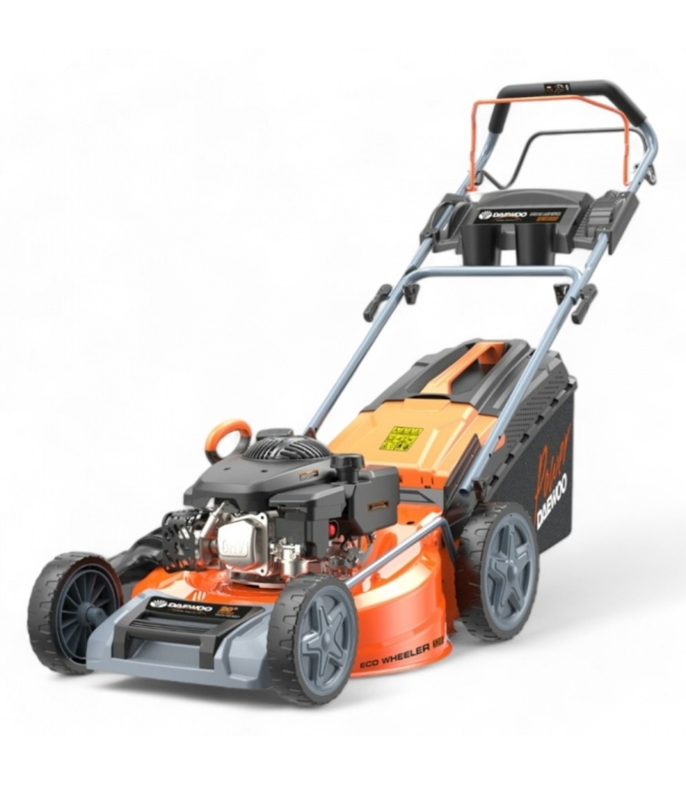 Tondeuse thermique autotractée 173 cc 51cm coupe mulching daewoo dlm5100sp
