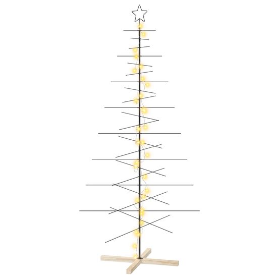 Sapin de noël en métal avec support kuopio 210 cm blanc chaud