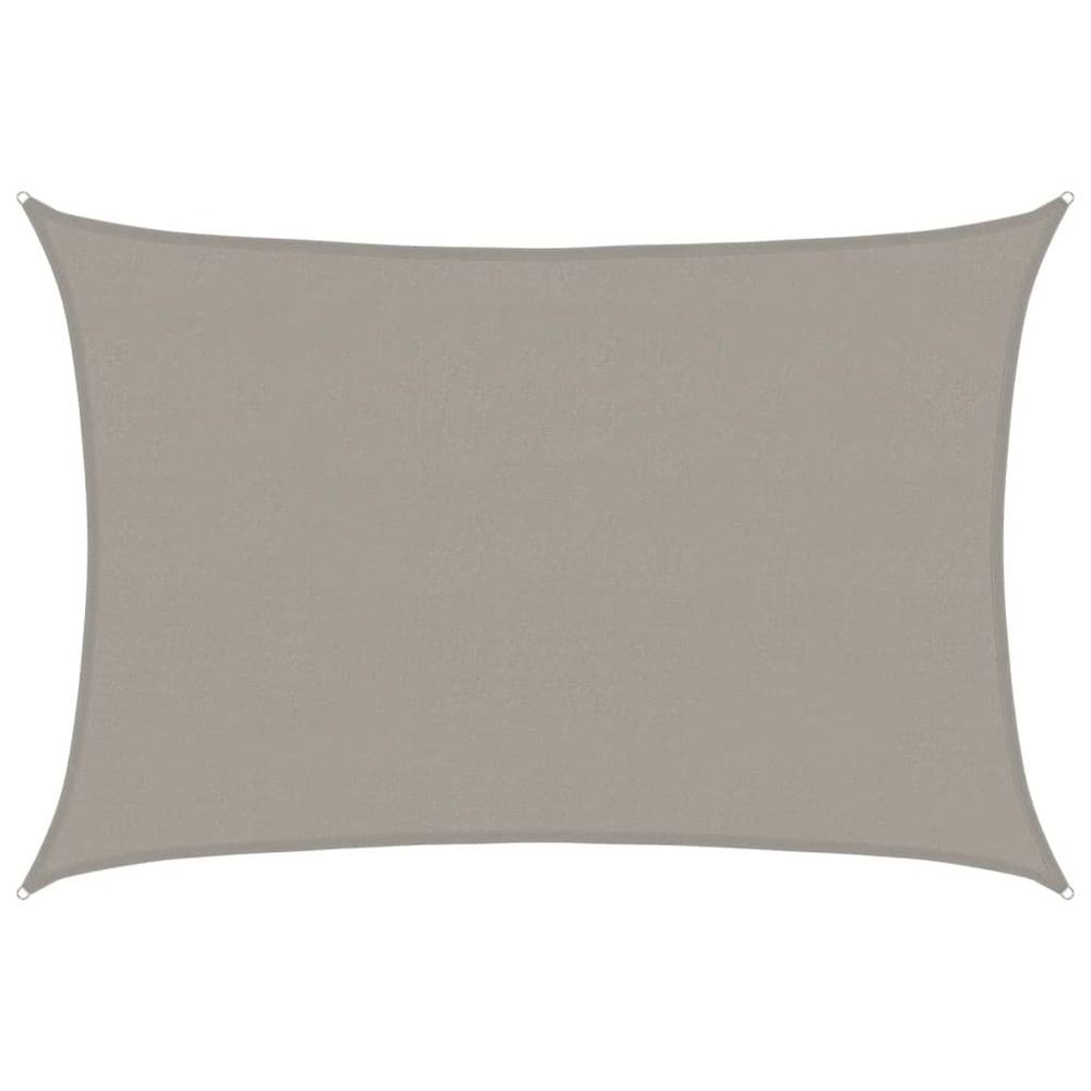 Voile d'ombrage 160 g/m² rectangulaire gris clair 4x6 m pehd