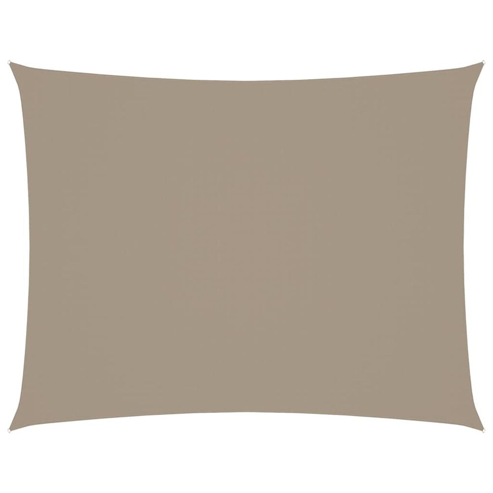 Voile de parasol tissu oxford rectangulaire 3,5x5 m taupe