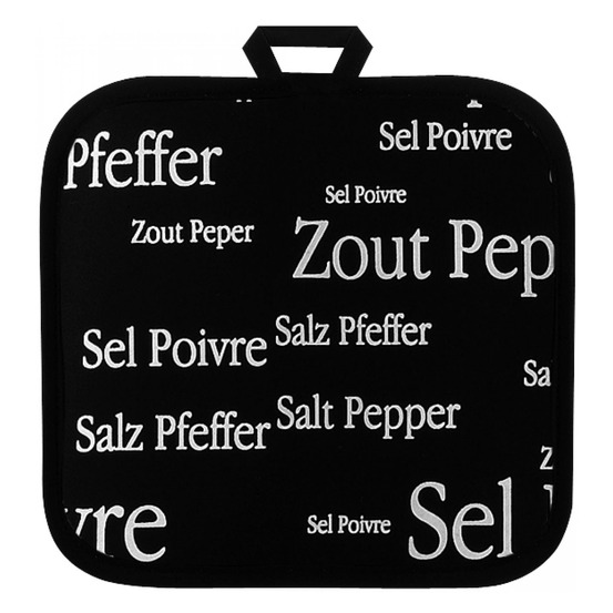 Manique sel & poivre noir 20 x 20 cm