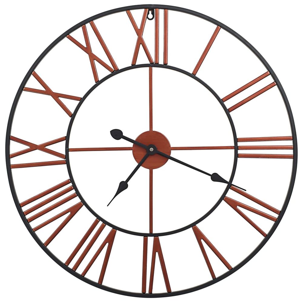 Horloge murale métal 58 cm rouge