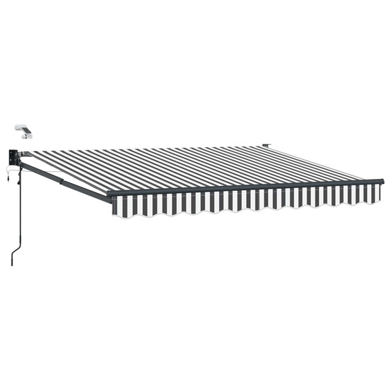 Auvent rétractable électrique anthracite et blanc 3 x 2,5 m