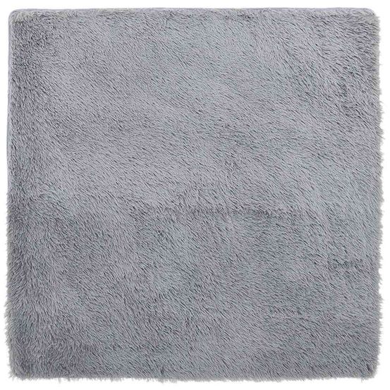 Tapis shaggy à poils longs navarra gris argenté 240x240 cm