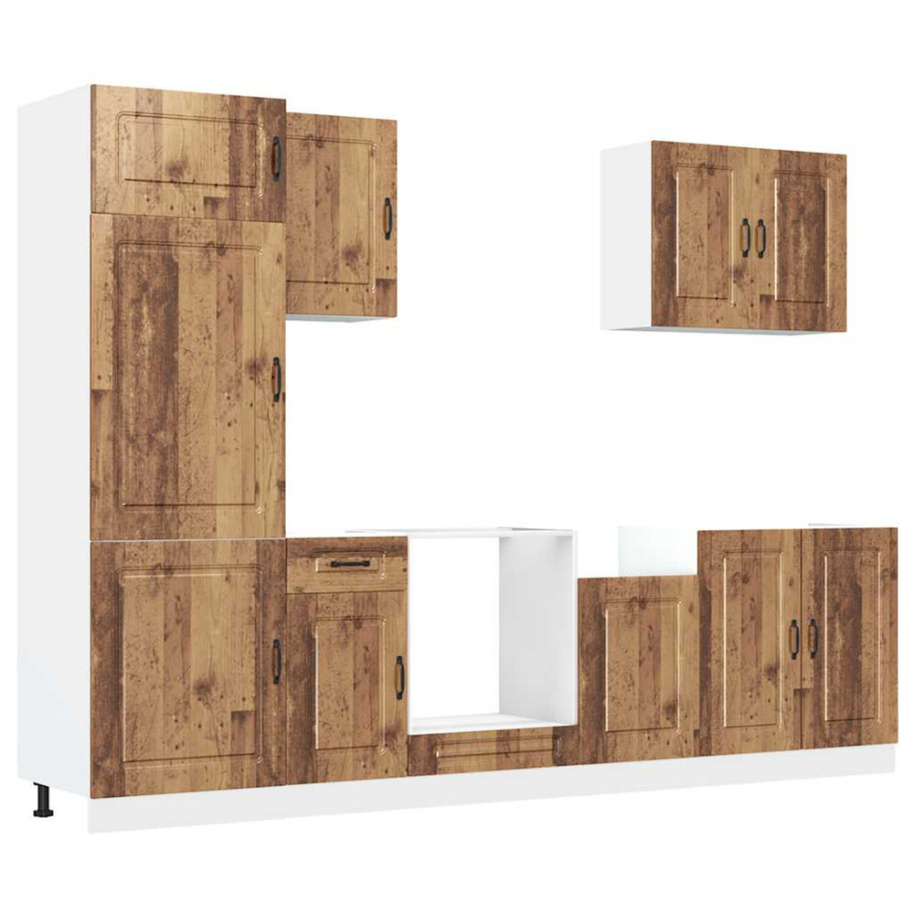 Ensemble d'armoires de cuisine 7 pcs kalmar bois d'ingénierie