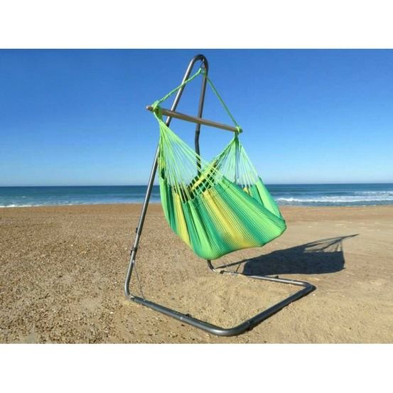 Hamac chaise soleil vert xxl support soledad