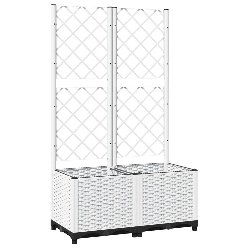Cache-pot de jardin blanc 80 x 40 x 136 cm