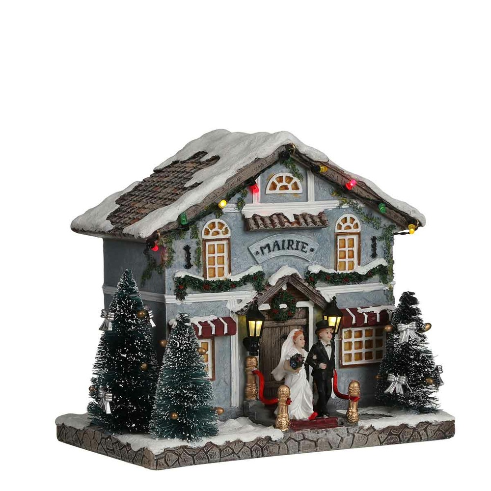 Luville village de noël hotel 18.5x11.5x16.5 cm pe mutli Truffaut