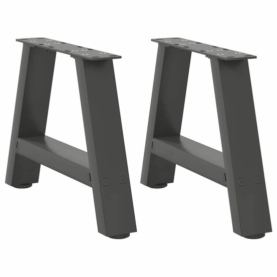 Pieds de table basse en forme de a 2 pièces anthracite 40 x (30-31) cm acier