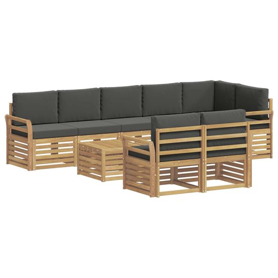 Ensemble de canapés d'extérieur 9 pc blanc et anthracite