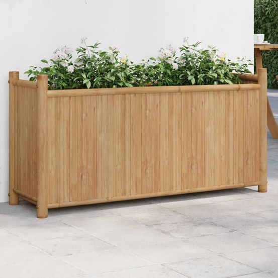 Jardinière potager en bambou pour terrasse et extérieur 100x50 cm