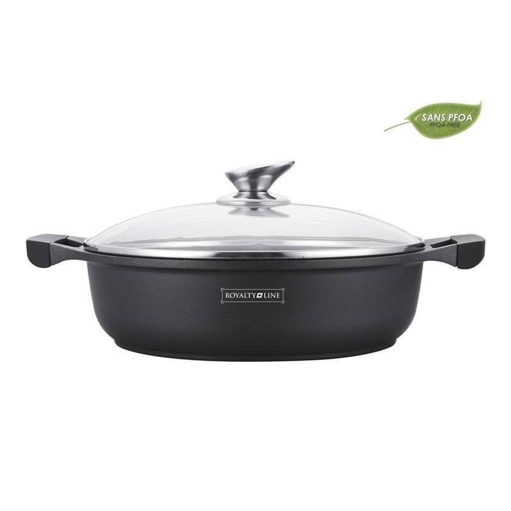 Royalty-line rl-br30m casserole basse en revêtement de marbre 30cm