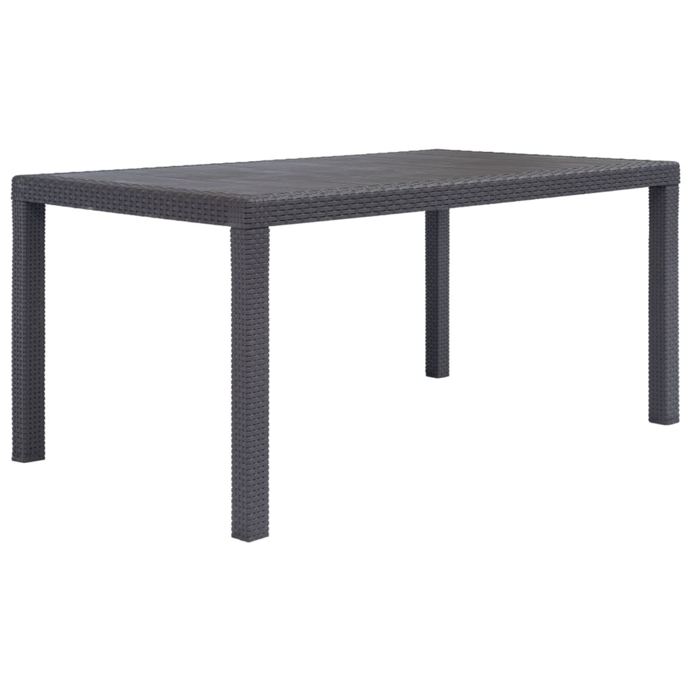 TABLE DE JARDIN MARRON 150X90X-(868588)