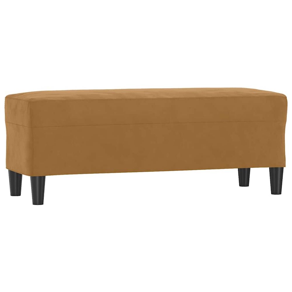 Banc marron 100x35x41 cm velours