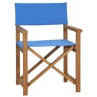 Chaise de metteur en scène bois de teck solide bleu