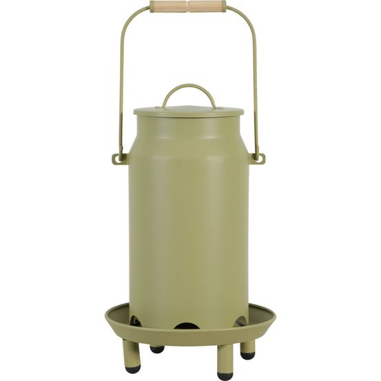 Mangeoire métal broc seau ø 24 x 40 cm vert pour basse cour