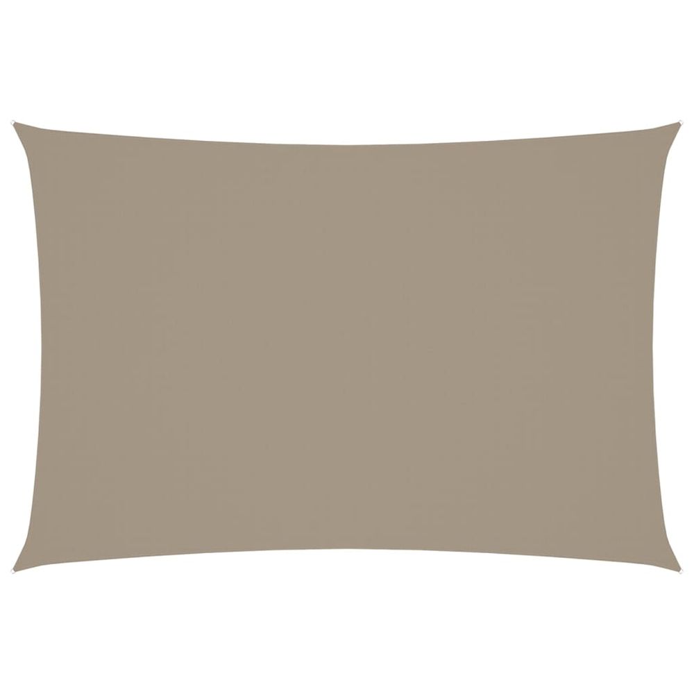 Voile de parasol tissu oxford rectangulaire 3x5 m taupe