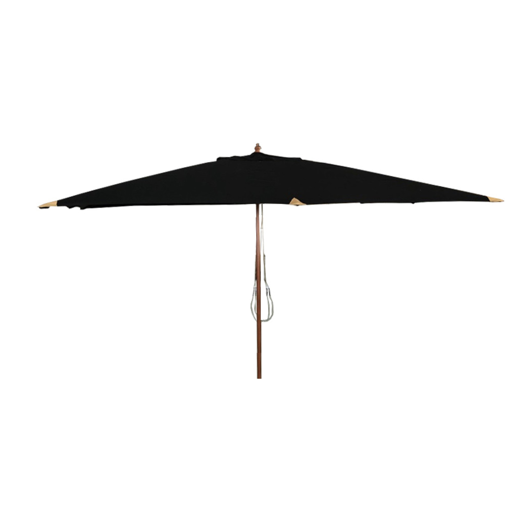 Parasol droit noir 4x3 m pegasia
