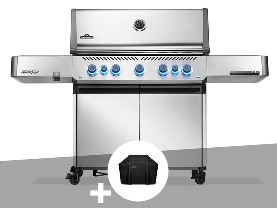Barbecue à gaz prestige 665 inox + housse