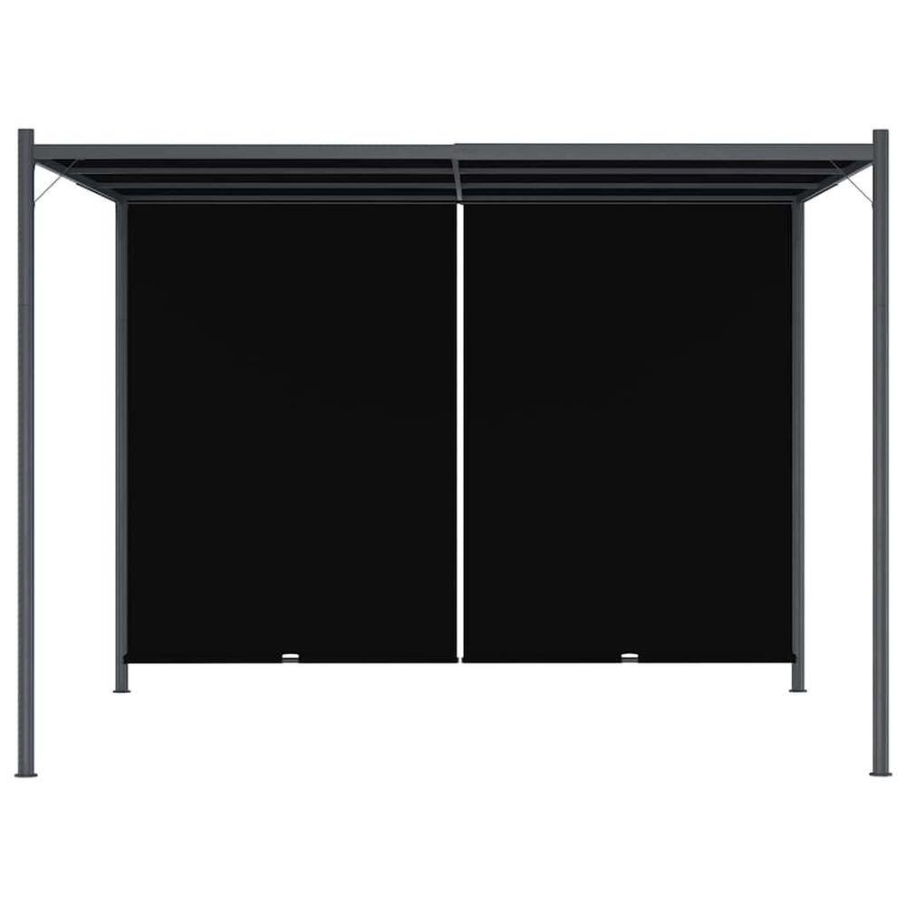Pergola de jardin avec toit rétractable 3x3 m anthracite