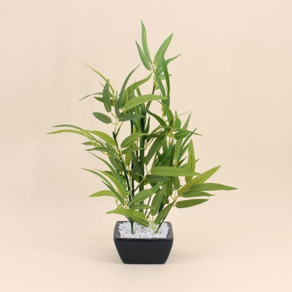 Bambou artificiel pot en céramique 40cm