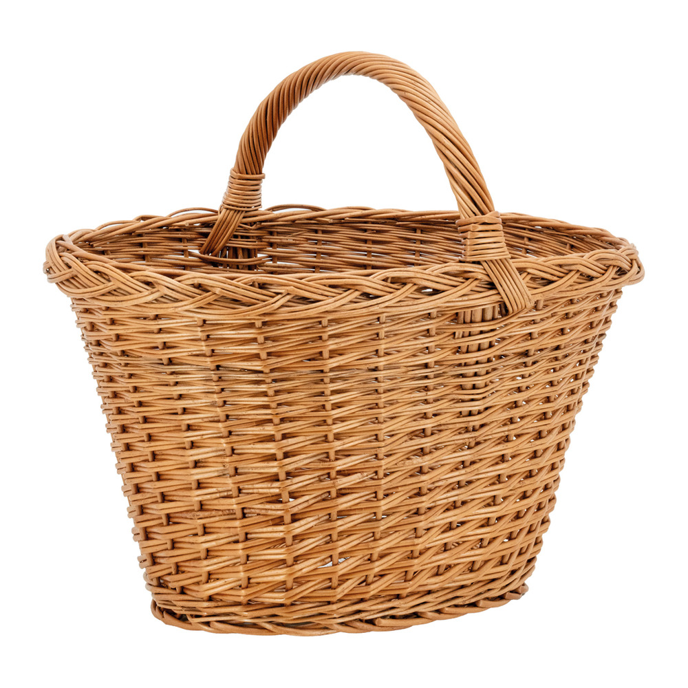 Panier de marché en osier buff 1