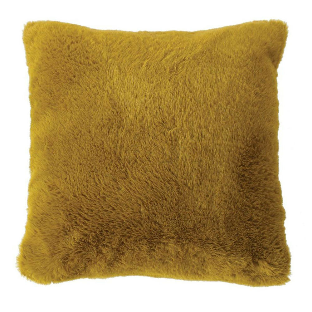 Coussin déco imitation fourrure 