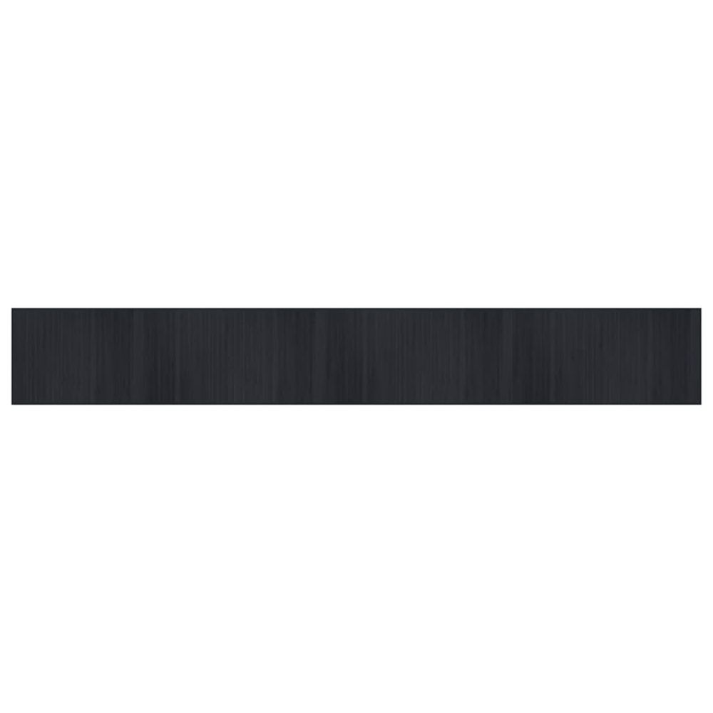 Tapis rectangulaire noir 70x500 cm bambou