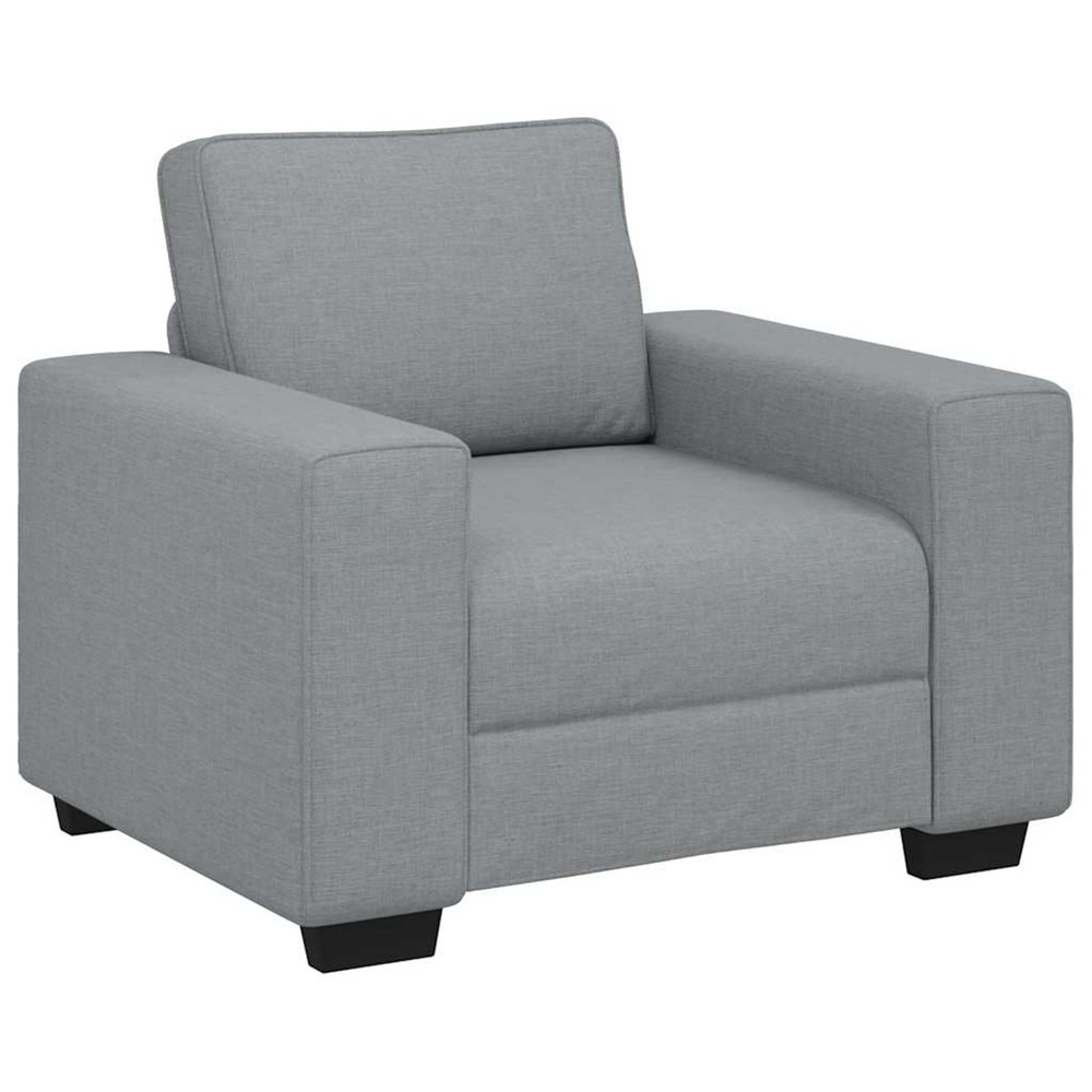 Fauteuil gris clair 100x77x82 cm tissu